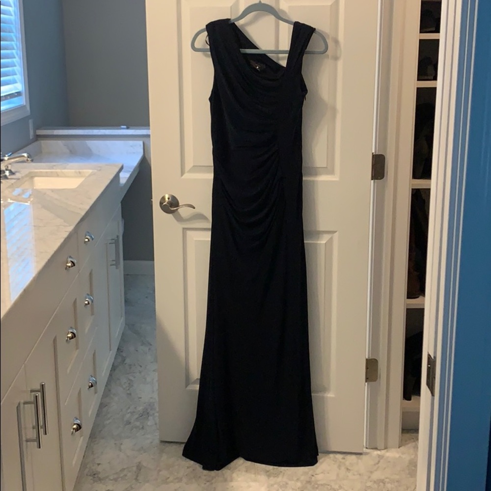 Vera Wang Asymmetrical Straps Gown